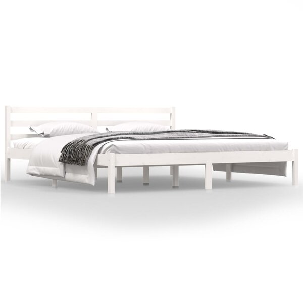 vidaXL Cadre de lit sans matelas 180x200 cm blanc