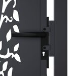 vidaXL Portail de jardin anthracite 105x130cm acier conception d'arbre