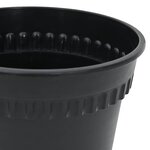 vidaXL Pot à fleurs rond 24 Pièces Noir Ø 19 x 16 cm Plastique