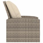 vidaXL Fauteuil inclinable de jardin avec coussins marron clair rotin