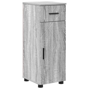 vidaXL Cabinet de salle de bain avec porte Sonoma gris 30 x 35 x 80 cm