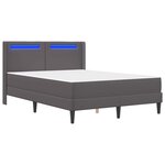 vidaXL Cadre de lit avec matelas Gris 140 x 200 cm Simili cuir