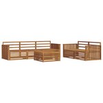 vidaXL Ensemble de canapés d'extérieur 6 Pièces Naturel