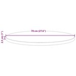 vidaXL Dessus de table rond cire marron Ø70x2 5 cm bois de pin massif