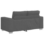 vidaXL Canapé causeuse gris foncé 120 cm tissu velours côtelé