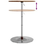 vidaXL Table de bar marron clair Ø60x89 5 cm bois massif de chêne