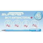 Stylo bille superb bk77 antibacterial+ pointe fine noir pentel