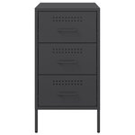 vidaXL Tables de chevet 2 Pièces noir 36x39x68 cm acier