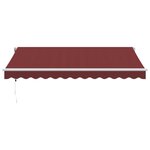 vidaXL Auvent rétractable automatique avec LED bordeaux 350x250 cm