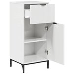 vidaXL Ensemble de mobilier de salle de bain 2 Pièces Blanc brillant