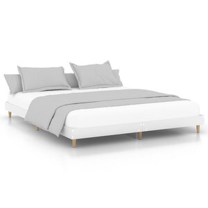 vidaXL Cadre de lit sans matelas blanc 140x200 cm bois d'ingénierie