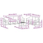 vidaXL Ensemble de canapés d'extérieur 7 Pièces
