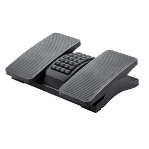 Q-connect repose-pieds - Hauteur réglable - Effet massage - 43x32x11cm - Noir