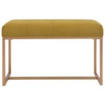 Banc banquette 80 x 36 x 45 cm moutarde velours 02_0021260