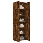 vidaXL Armoire de rangement chêne fumé 70x42 5x225cm bois d'ingénierie