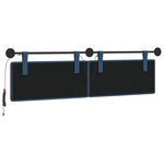 vidaXL Tête de lit suspendue Avec lumière LED Bleu Tissu