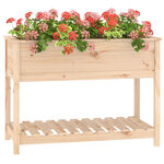 vidaXL Jardinière avec étagère 111 5x54x81 cm Bois massif de pin