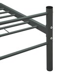 vidaXL Cadre de lit sans matelas gris métal 180x200 cm