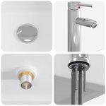 vidaXL Lavabo de salle de bains Chrome 36 5 x 36 5 x 13 cm métal