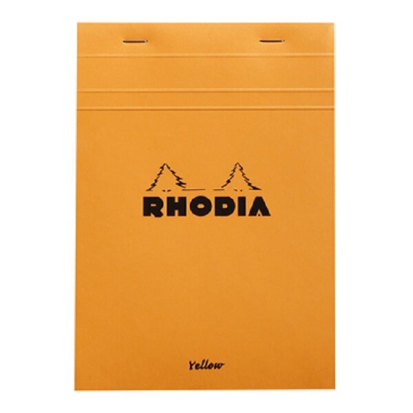 Bloc-Notes Agrafé N°16 Orange - A5 14,8x21 - Petits Carreaux - 80 Feuilles Détachables