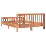vidaXL Cadre de lit Bois de teck massif 140x200 cm