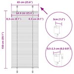 vidaXL Store plissé blanc 65x150 cm largeur du tissu 64 4 cm polyester
