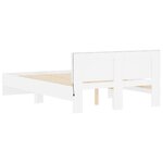 vidaXL Cadre de lit avec tête de lit et LED blanc 120x200 cm