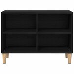 vidaXL Meuble TV Chêne noir 69 5 x 30 x 50 cm Bois d'ingénierie