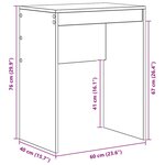 vidaXL Bureau avec rangement 2 Pièces Chêne noir 45 5 x 34 x 127 cm