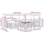 vidaXL Ensemble de canapé d'angle 7 Pièces Naturel et Anthracite