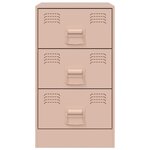 vidaXL Table de chevet rose 34 5x39x62 cm acier