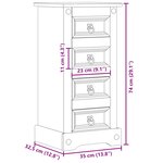 vidaXL Table de chevet Corona 35x32 5x74 cm bois de pin massif