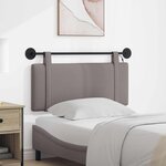 vidaXL Tête de lit suspendue Avec lumière LED Taupe Tissu