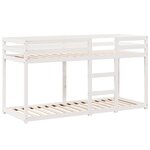 vidaXL Lit superposé avec toit blanc 90x200 cm bois de pin massif