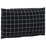 vidaXL Coussins de palette lot de 3 motif à carreaux noir tissu Oxford
