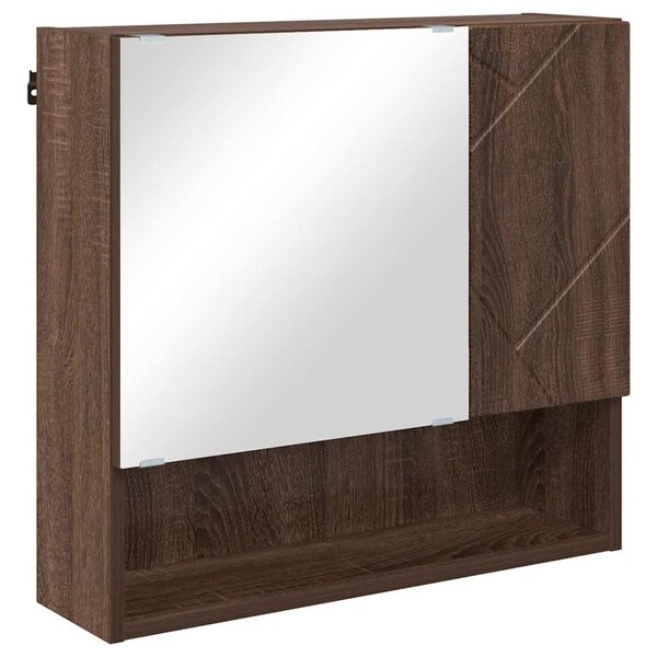 vidaXL Armoire Miroir Chêne brun 59 x 17 x 55 cm Bois d'ingénierie