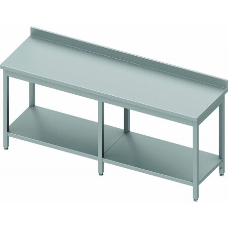 Table inox avec etagère & renfort - profondeur 800 - stalgast -  - inox2600x800 x800x900mm