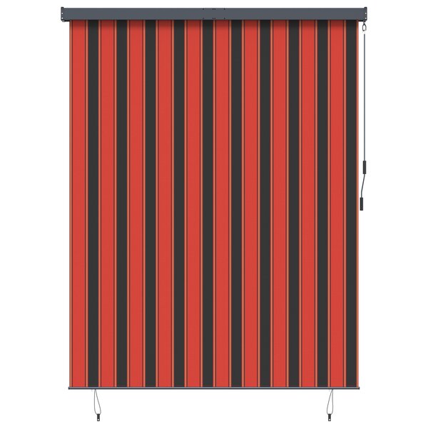 vidaXL Store Roulant Extérieur orange et marron 200 x 250 cm tissu