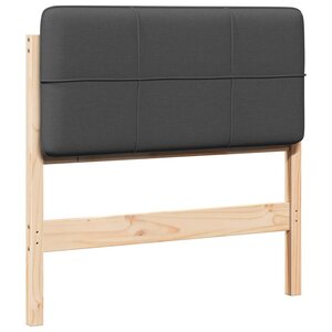 vidaXL Tête de lit capitonnée Brun et gris foncé 75 cm Pin massif