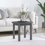 vidaXL Table basse Gris Ø 55x45 cm Bois massif de pin