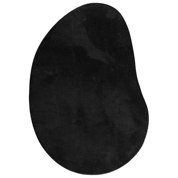 vidaXL Tapis Noir 80 x 150 cm Polyester