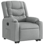 vidaXL Fauteuil inclinable électrique gris clair tissu