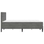 vidaXL Cadre de lit avec matelas Gris foncé 120 x 190 cm Velours