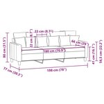 vidaXL Canapé à 3 places Gris foncé 180 cm Tissu