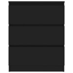 vidaXL Buffet Noir 60x35x76 cm Bois d'ingénierie