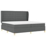 vidaXL Lit à ressorts avec matelas gris foncé 90x190 cm Gris foncé