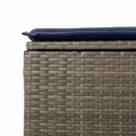 vidaXL Salon de jardin 2 Pièces avec coussins gris résine tressée acacia