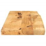 vidaXL Dessus de table 90x20x2 5 cm bord vif bois massif manguier brut