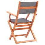 vidaXL Chaises pliables de jardin 8 Pièces gris eucalyptus et textilène