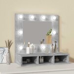 vidaXL Armoire à miroir avec LED Gris béton 60x31 5x62 cm